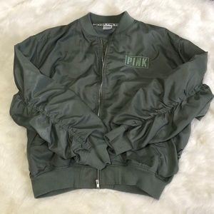 PINK oversized bomber jacket